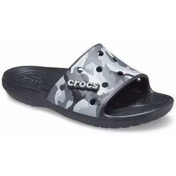 Chanclas Crocs Classic Printed Camo Mujer Negros | Mexico 0604YXFU